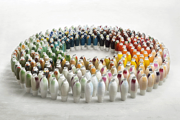 Unique vases from the Coloured Vases, series 3 Photo: Gerrit Schreurs